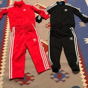 2 adidas track suits
